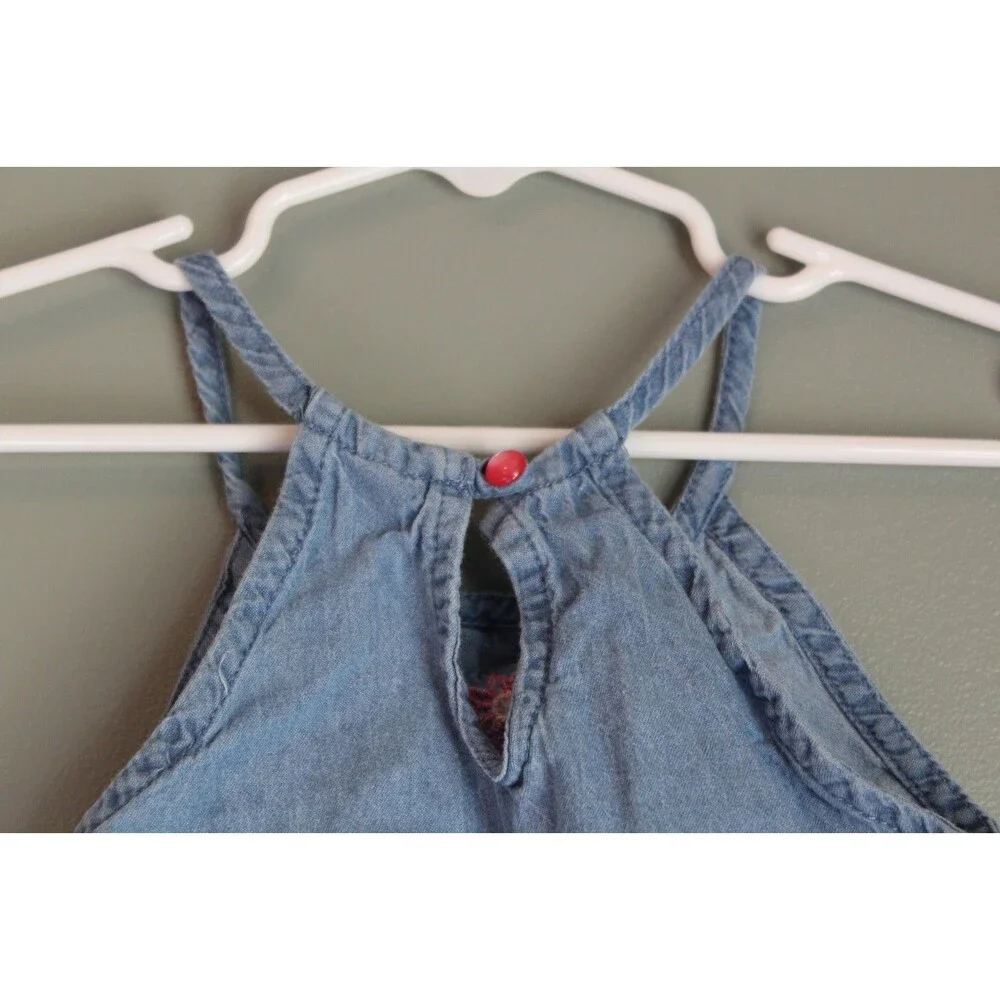 Park Bench Kids Floral Demin Spaghetti Strap Top Baby 24M